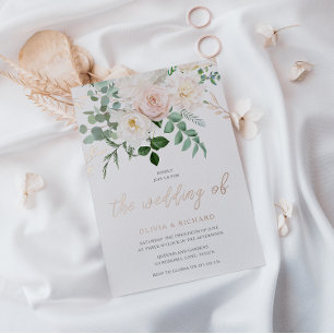 Blush & Ivory Flowers Rose Gold Wedding