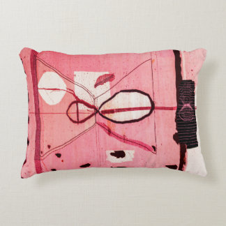 Blush Kilim: Pink Moroccan Heritage Art Accent Pillow