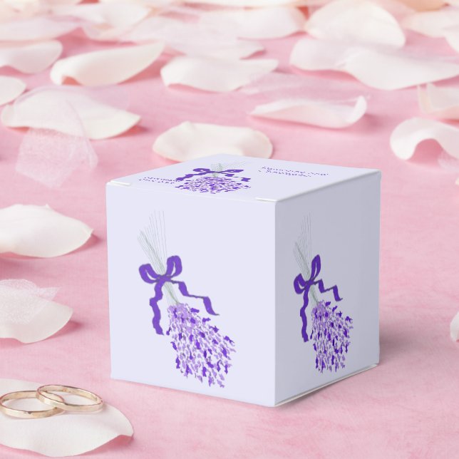 Blush Lavender Design Wedding Favor Box (Wedding)