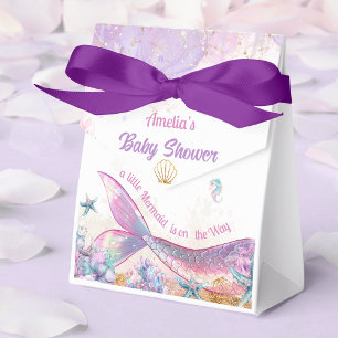 Blush Lavender Mermaid Tail Ocean Keepsake Favor Box