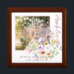 Blush Lavender Purple Floral Wedding Welcome   Gift Box<br><div class="desc">Modern elegant photo collage photograph business card
Modern elegant photo collage photography business card Beautiful and elegant photography business card. Personalize with your own photos.</div>