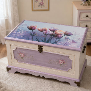 Blush Lavender Tulip Garden Decoupage Tissue Paper