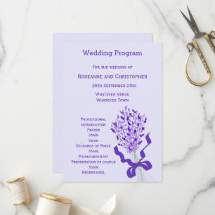 Blush Lavender Wedding Program
