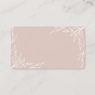 Blush Leaf Motif Thanksgiving Flat Place Card