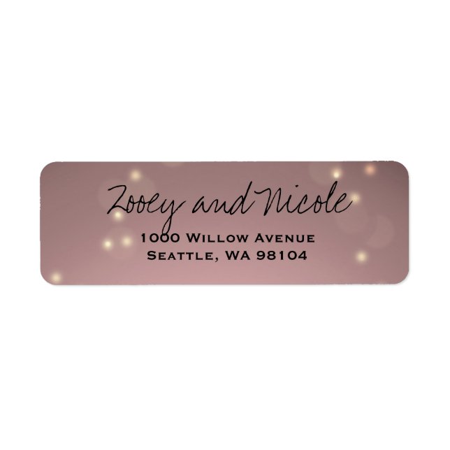 Blush Light - Return Address Labels (Front)