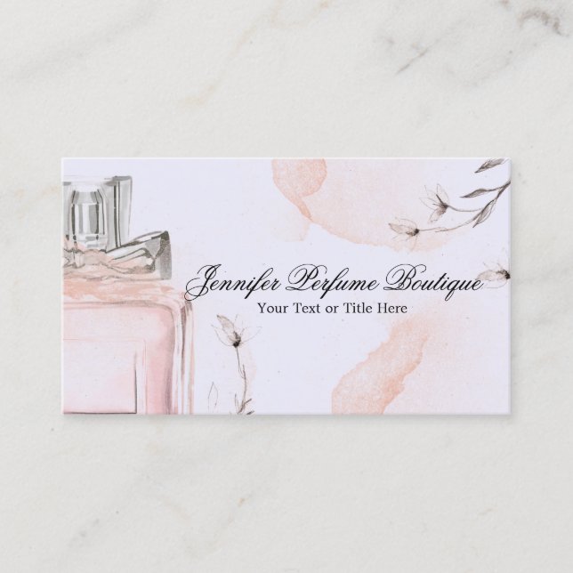 Blush Lilac Classy Perfume Essential Oils Business Card (Front)