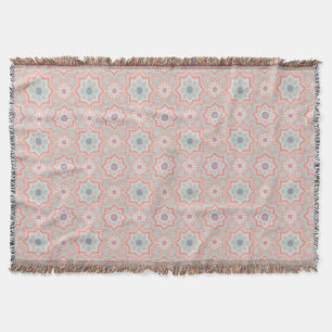 Blush Majesty – Andalusian Moroccan Elegance Throw Blanket
