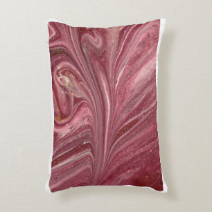Blush Marble Elegance Fleece Blanket Accent Pillow