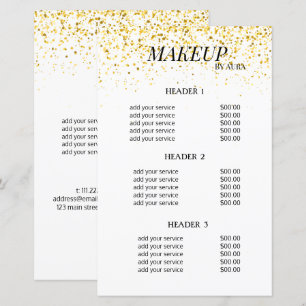 Blush Marble Hair Salon Price List Template