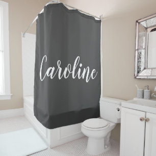 Blush Minimalist Calligraphy Name Black and White 