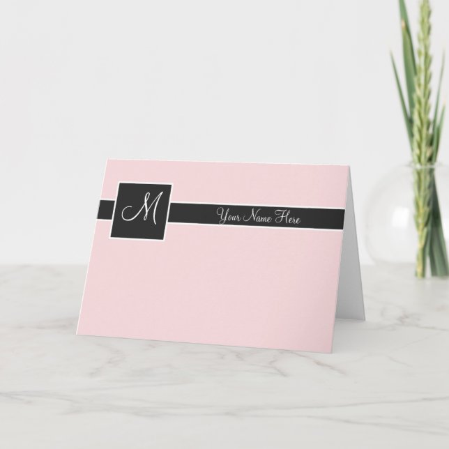 Blush Monogram Card (Front)