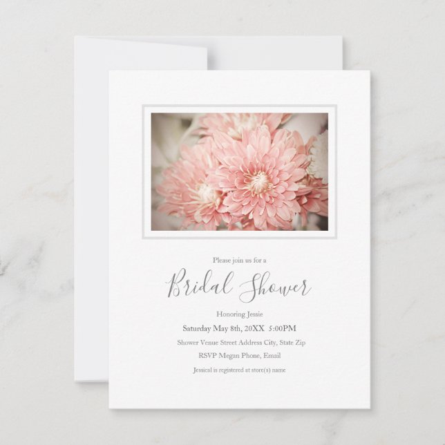 Blush Mums Invitation (Front)