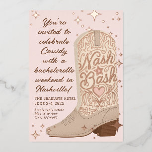 Blush Nash Bash Cowgirl Boot Bachelorette Party