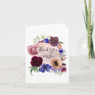Blush Navy Bleu Bourgogne Floral Merci