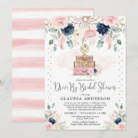 Blush Navy Bohemian Travel Drive By Bridal Shower
