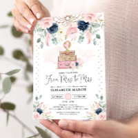 Blush Navy Floral Travel Adventure Bridal Shower