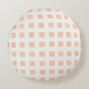 Blush Nordic Dots Round Pillow