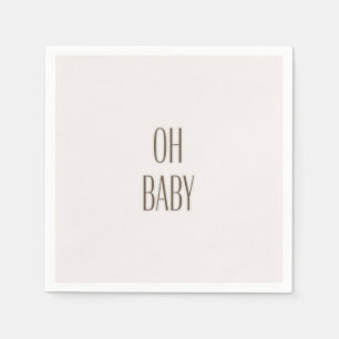 Blush Oh Baby Baby Shower Paper Napkin
