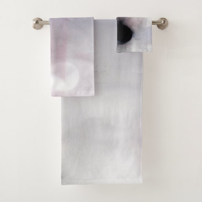 Blush Orbit Abstract Bath Towel Set (Insitu)