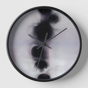 Blush Orbit Abstract Clock
