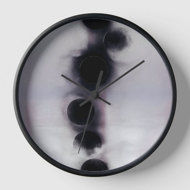 Blush Orbit Abstract Clock (Front)