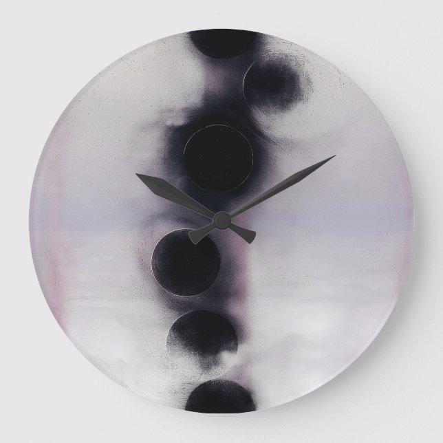 Blush Orbit Abstract Large Clock (Front)