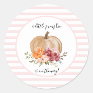 Blush Our Little Pumpkin is On The Way Stickers