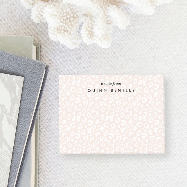 Blush | Pastel Leopard Print Personalized Post-it Notes (Creator Uploaded)