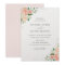 Blush Peach Floral Watercolor Confetti Wedding