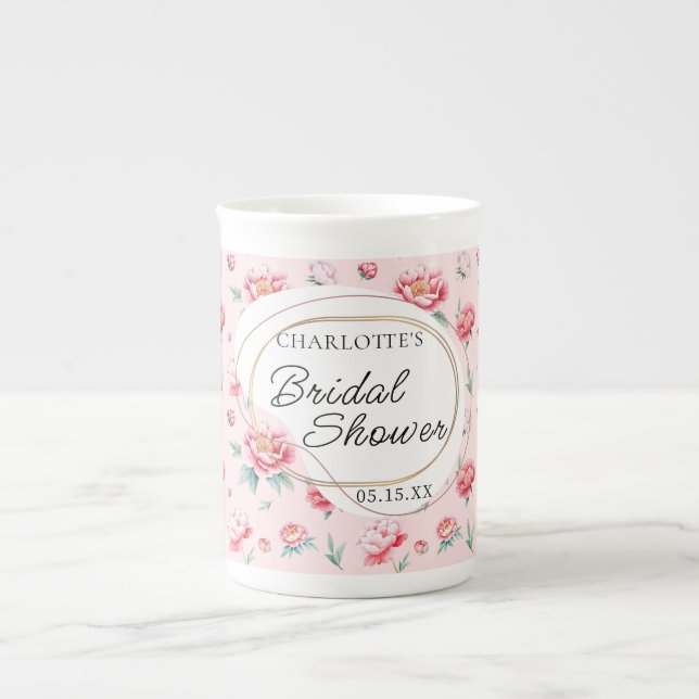 Blush Peony Aquarelle Spécialité Mug (Devant)