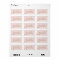 blush pink address labels with glitter confetti