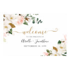 Blush Pink and Gold Floral Wedding Welcome Sign