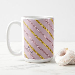 Blush Pink and Gold Personalized Mug