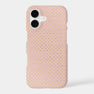 blush pink and gold polka dot shimmer