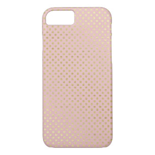 blush pink and gold polka dot shimmer Case-Mate iPhone case