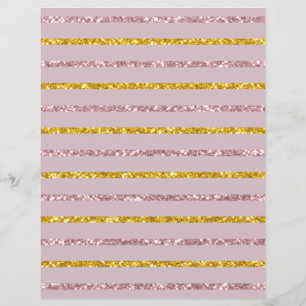Blush Pink and Gold Scrapbook Paper