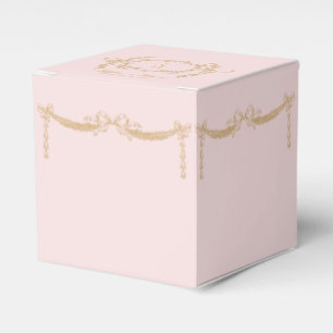 Blush Pink and Gold Wedding Swag Envelope Favor Box