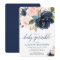 Blush pink and navy blue girl baby sprinkle shower