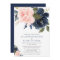Blush pink and navy blue rose boho wedding