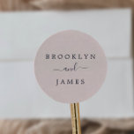 Blush Pink and Navy Wedding Envelope Seals<br><div class="desc">These blush pink and navy wedding envelope seals are perfect for a fall wedding. Personalize the label with the names of the bride and groom.</div>