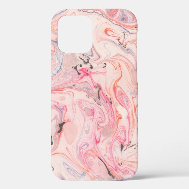 Blush Pink and Purple Marbling Case-Mate iPhone Ca Case (Back)
