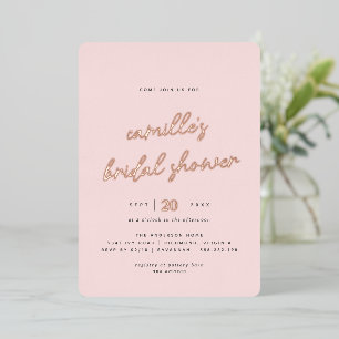 Blush Pink and Rose Gold   Simple Bridal Shower
