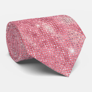 Blush Pink and Silver Sparkles  Tie