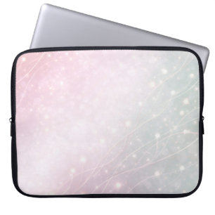 Blush pink and soft mint green patterns AI art Laptop Sleeve