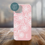 Blush Pink and White Line Drawing Floral Pattern Case-Mate iPhone 14 Case<br><div class="desc">A modern illustration with large flowers and leaves. I drew these patterns by hand, so it has a whimsical style. Items are easier to customize when you replace all text first. If your art still needs to be adjusted, click on the Customize This button. This will take you to a...</div>