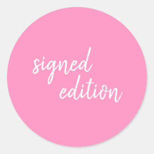 Blush Pink Author Signed Copy Round Seal Design