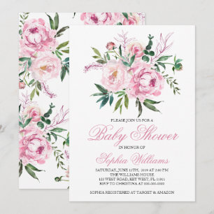 Blush Pink Baby Shower Invitation