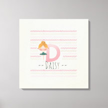 Blush Pink Ballerina Monogram D – Personalized Art