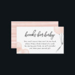 Blush Pink Balloons Baby Shower Book Request  Enclosure Card<br><div class="desc">Cute modern book request enclosure card perfect for a girl baby shower celebration. Featuring watercolor balloons in blush pink and "books for baby" in simple script calligraphy.</div>