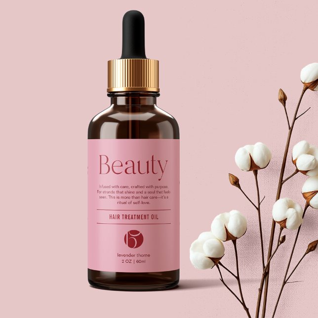 Blush Pink Beauty Bottle Product Label (Creator Uploaded)